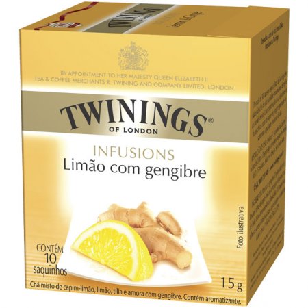 Chá Twinings sabor limão com gengibe 15g