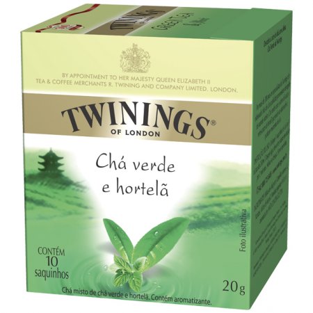 Chá Twinings sabor Chá Verde e hortelã 20g